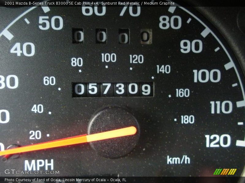 Sunburst Red Metallic / Medium Graphite 2001 Mazda B-Series Truck B3000 SE Cab Plus 4x4