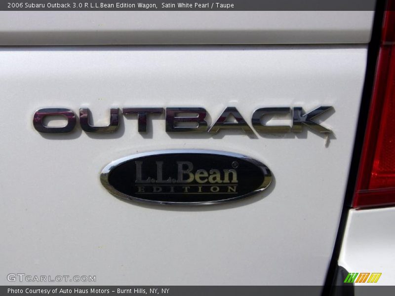 Satin White Pearl / Taupe 2006 Subaru Outback 3.0 R L.L.Bean Edition Wagon