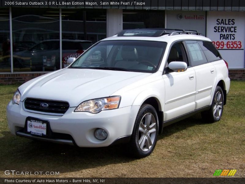 Satin White Pearl / Taupe 2006 Subaru Outback 3.0 R L.L.Bean Edition Wagon