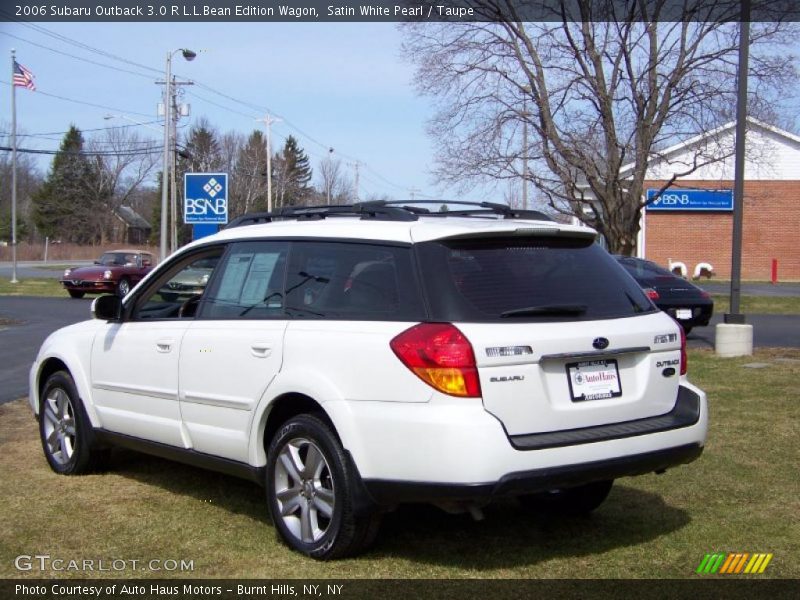 Satin White Pearl / Taupe 2006 Subaru Outback 3.0 R L.L.Bean Edition Wagon