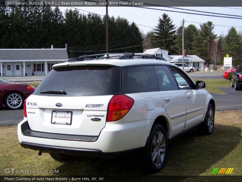 Satin White Pearl / Taupe 2006 Subaru Outback 3.0 R L.L.Bean Edition Wagon