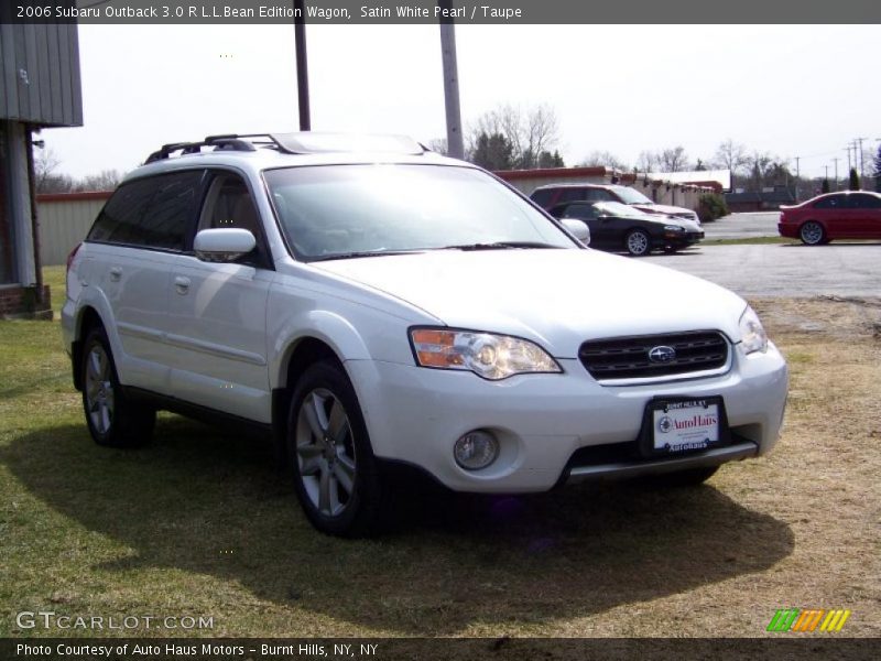 Satin White Pearl / Taupe 2006 Subaru Outback 3.0 R L.L.Bean Edition Wagon