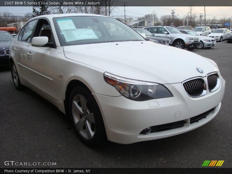Alpine White / Auburn 2007 BMW 5 Series 530xi Sedan