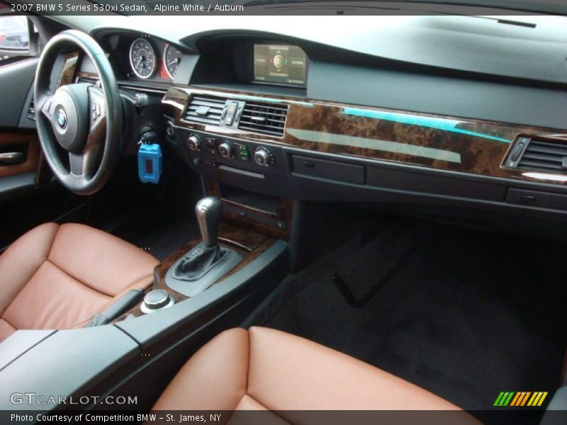 Alpine White / Auburn 2007 BMW 5 Series 530xi Sedan