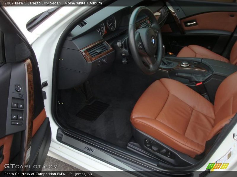 Alpine White / Auburn 2007 BMW 5 Series 530xi Sedan