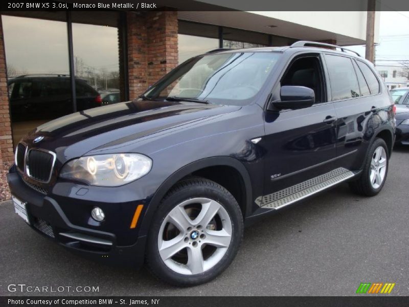 Monaco Blue Metallic / Black 2007 BMW X5 3.0si