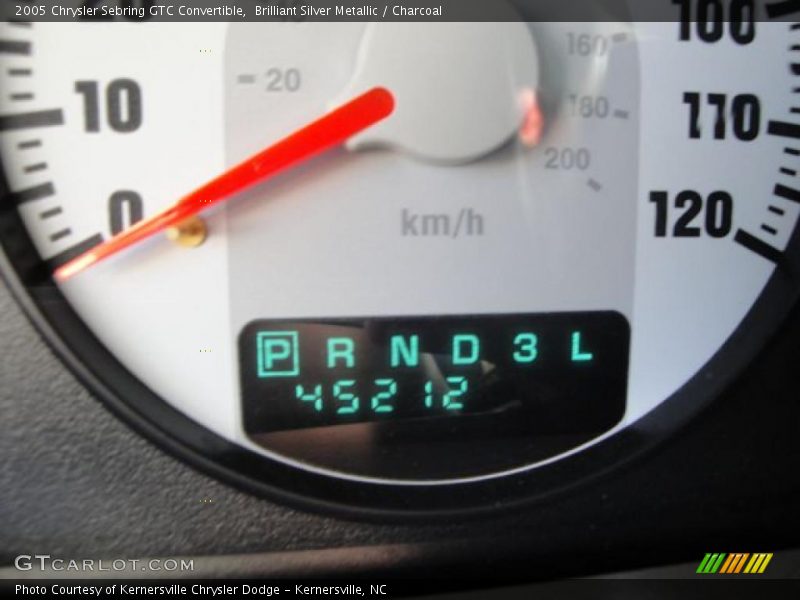 Brilliant Silver Metallic / Charcoal 2005 Chrysler Sebring GTC Convertible