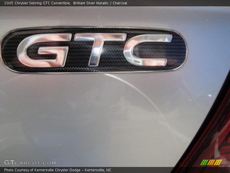 Brilliant Silver Metallic / Charcoal 2005 Chrysler Sebring GTC Convertible