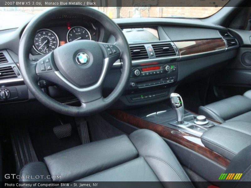 Monaco Blue Metallic / Black 2007 BMW X5 3.0si