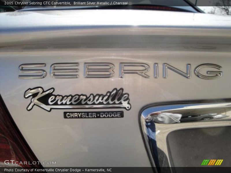 Brilliant Silver Metallic / Charcoal 2005 Chrysler Sebring GTC Convertible
