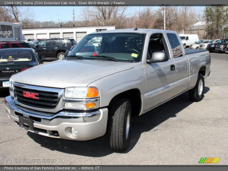 Silver Birch Metallic / Pewter 2004 GMC Sierra 1500 Extended Cab 4x4