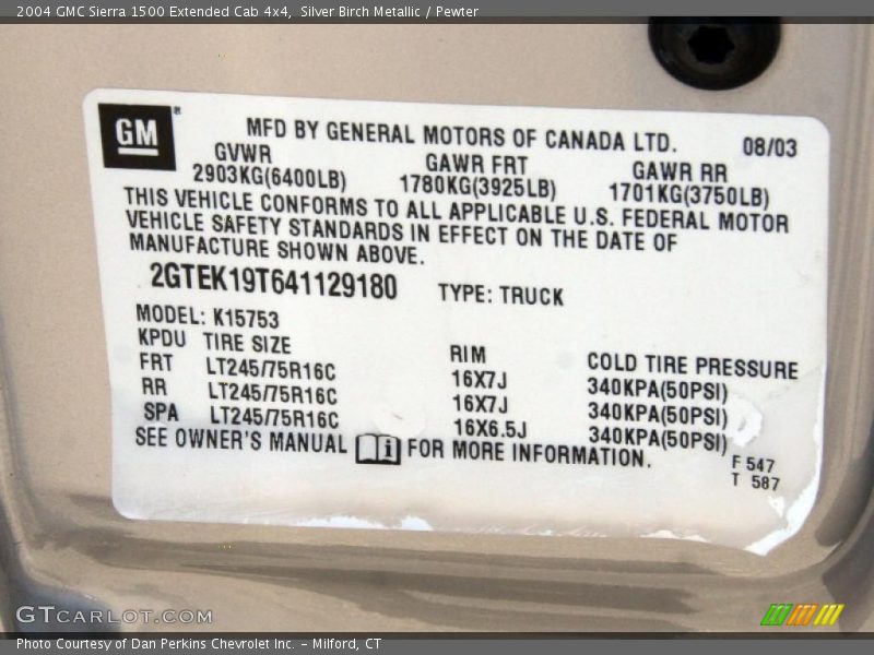 Silver Birch Metallic / Pewter 2004 GMC Sierra 1500 Extended Cab 4x4