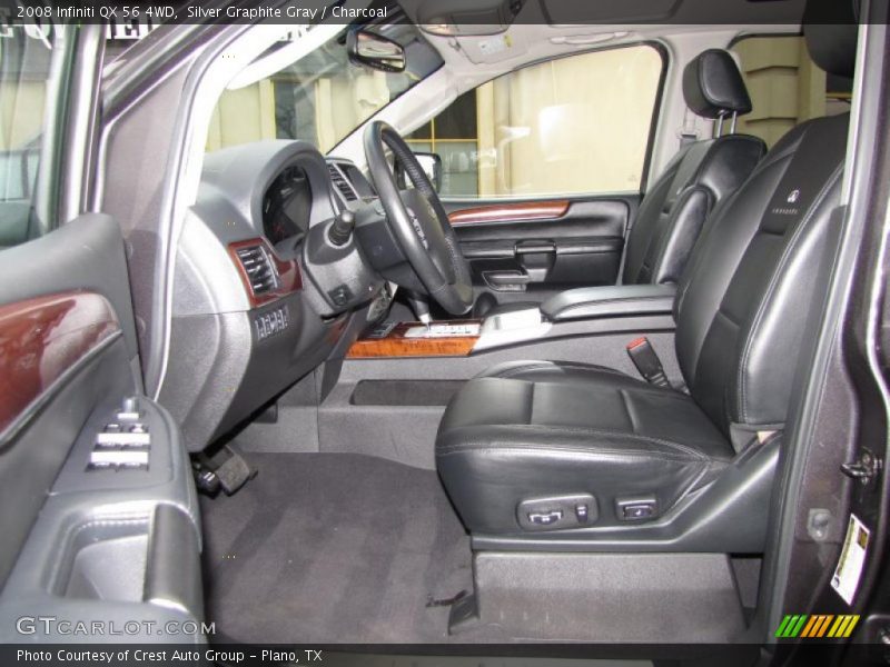 Silver Graphite Gray / Charcoal 2008 Infiniti QX 56 4WD