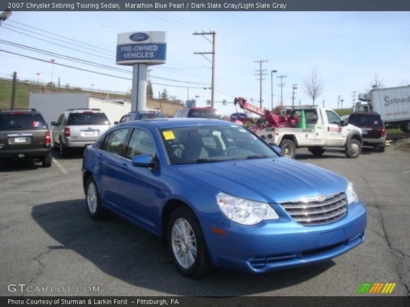 Marathon Blue Pearl / Dark Slate Gray/Light Slate Gray 2007 Chrysler Sebring Touring Sedan