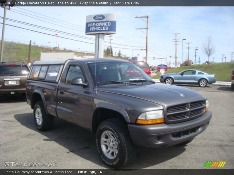 Graphite Metallic / Dark Slate Gray 2003 Dodge Dakota SXT Regular Cab 4x4