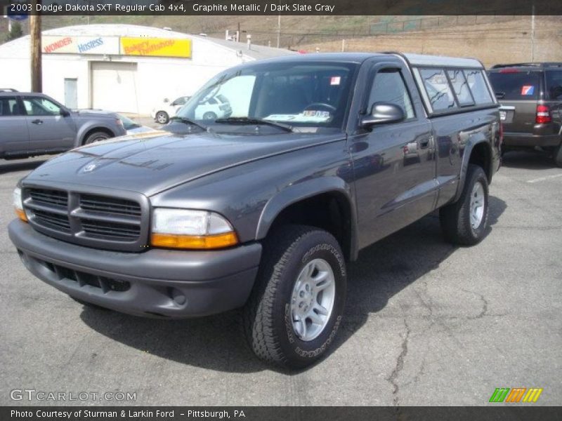 Graphite Metallic / Dark Slate Gray 2003 Dodge Dakota SXT Regular Cab 4x4