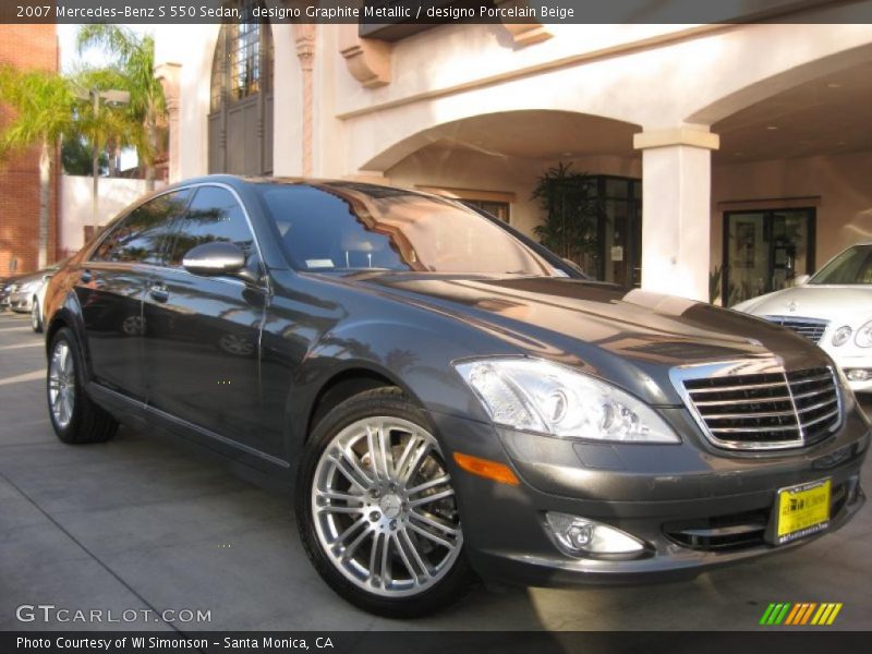 designo Graphite Metallic / designo Porcelain Beige 2007 Mercedes-Benz S 550 Sedan