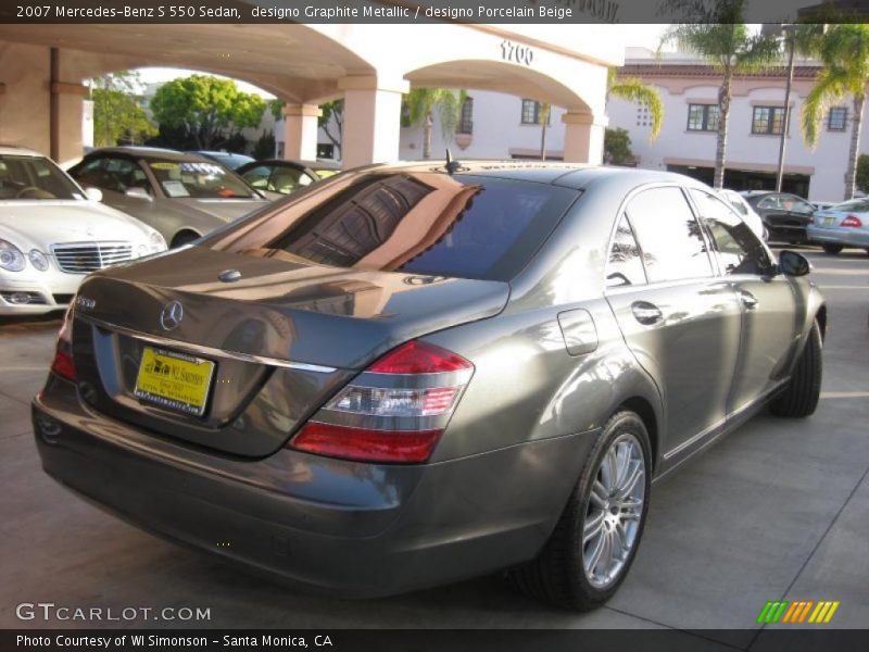 designo Graphite Metallic / designo Porcelain Beige 2007 Mercedes-Benz S 550 Sedan