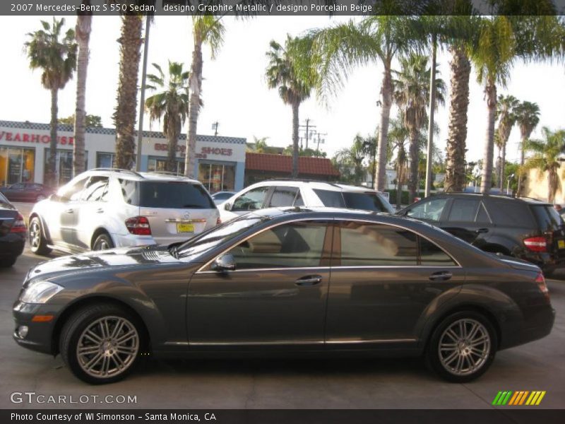 designo Graphite Metallic / designo Porcelain Beige 2007 Mercedes-Benz S 550 Sedan