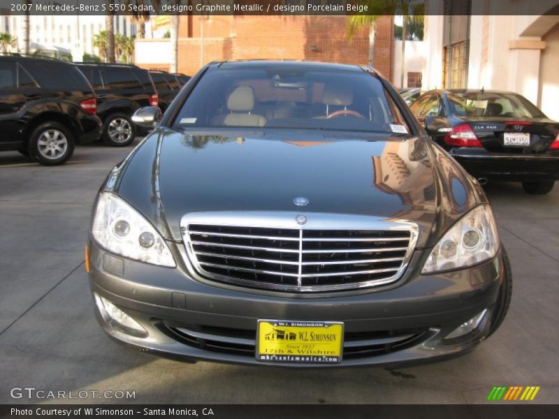 designo Graphite Metallic / designo Porcelain Beige 2007 Mercedes-Benz S 550 Sedan
