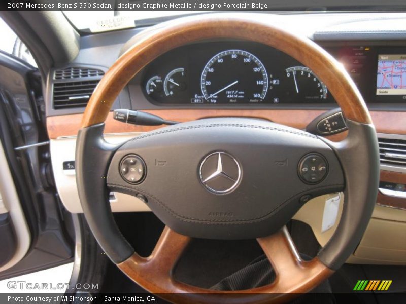 designo Graphite Metallic / designo Porcelain Beige 2007 Mercedes-Benz S 550 Sedan