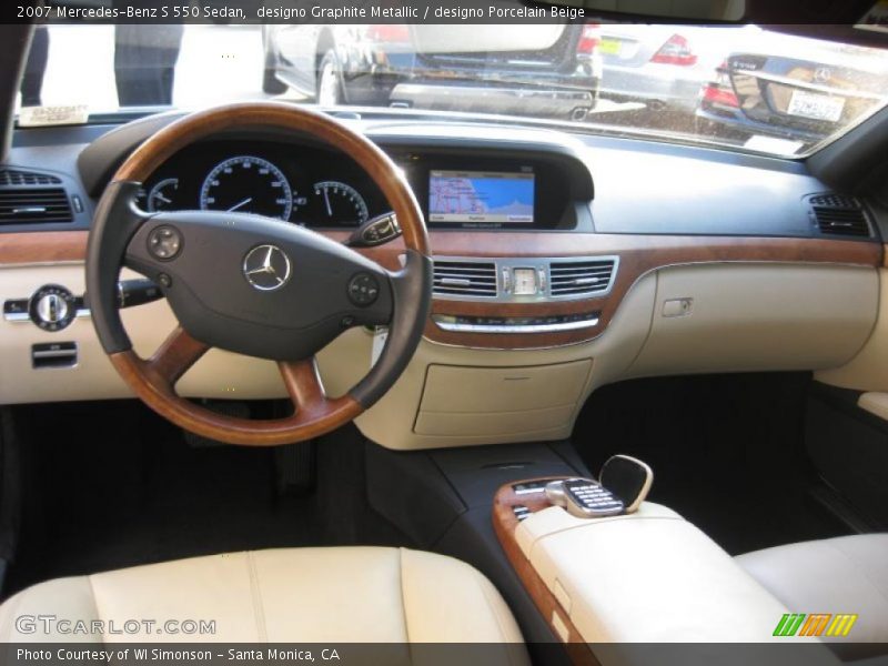 designo Graphite Metallic / designo Porcelain Beige 2007 Mercedes-Benz S 550 Sedan