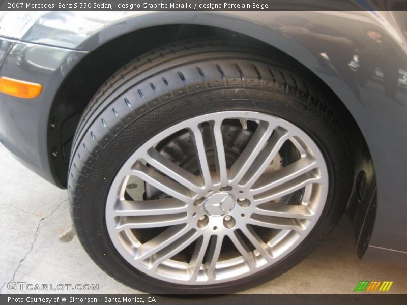 designo Graphite Metallic / designo Porcelain Beige 2007 Mercedes-Benz S 550 Sedan