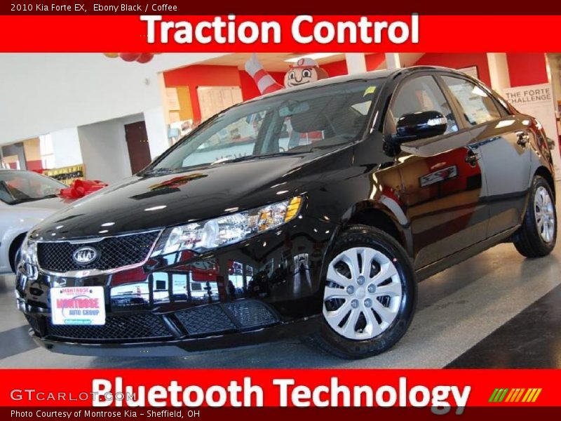 Ebony Black / Coffee 2010 Kia Forte EX