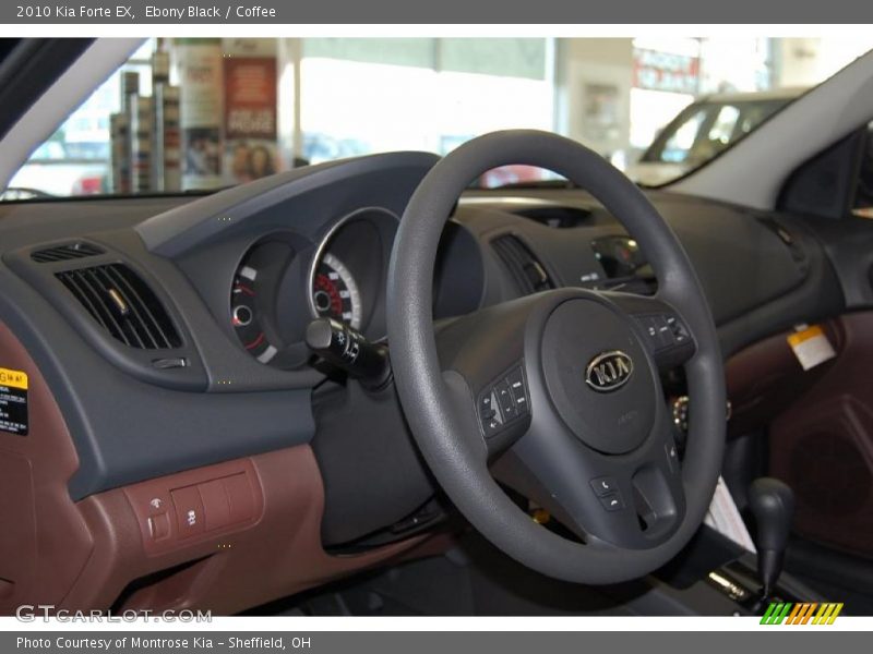 Ebony Black / Coffee 2010 Kia Forte EX