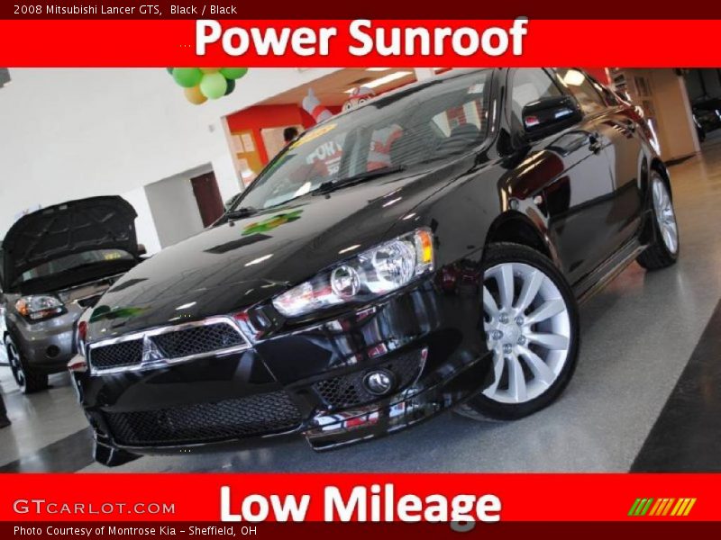 Black / Black 2008 Mitsubishi Lancer GTS
