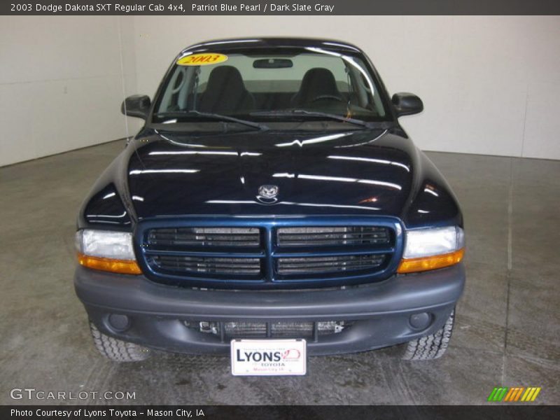 Patriot Blue Pearl / Dark Slate Gray 2003 Dodge Dakota SXT Regular Cab 4x4