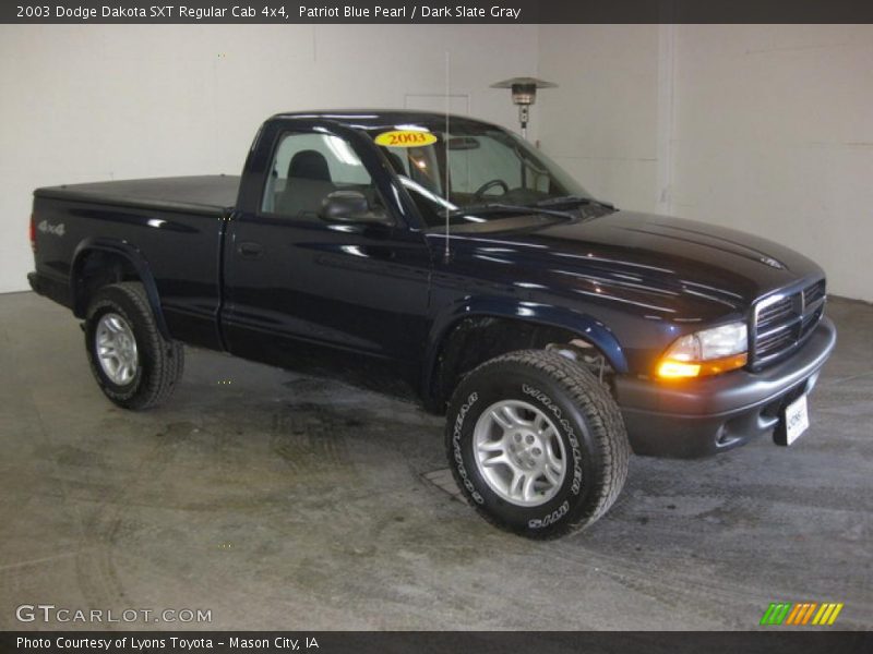 Patriot Blue Pearl / Dark Slate Gray 2003 Dodge Dakota SXT Regular Cab 4x4