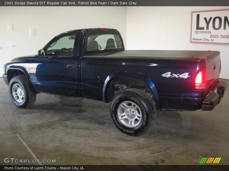 Patriot Blue Pearl / Dark Slate Gray 2003 Dodge Dakota SXT Regular Cab 4x4