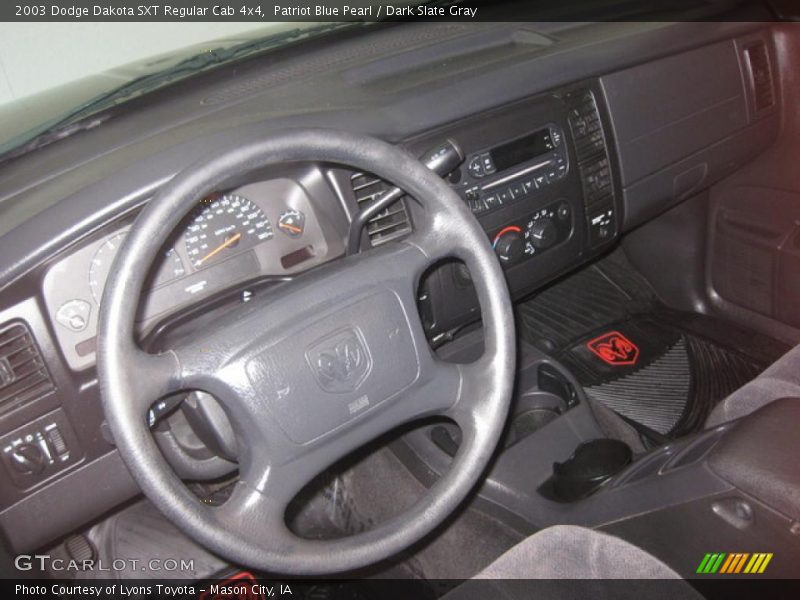 Patriot Blue Pearl / Dark Slate Gray 2003 Dodge Dakota SXT Regular Cab 4x4