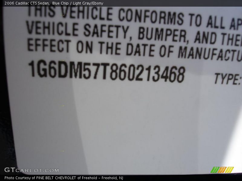 Blue Chip / Light Gray/Ebony 2006 Cadillac CTS Sedan