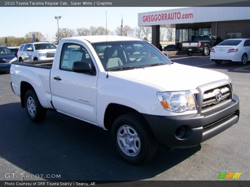 Super White / Graphite 2010 Toyota Tacoma Regular Cab