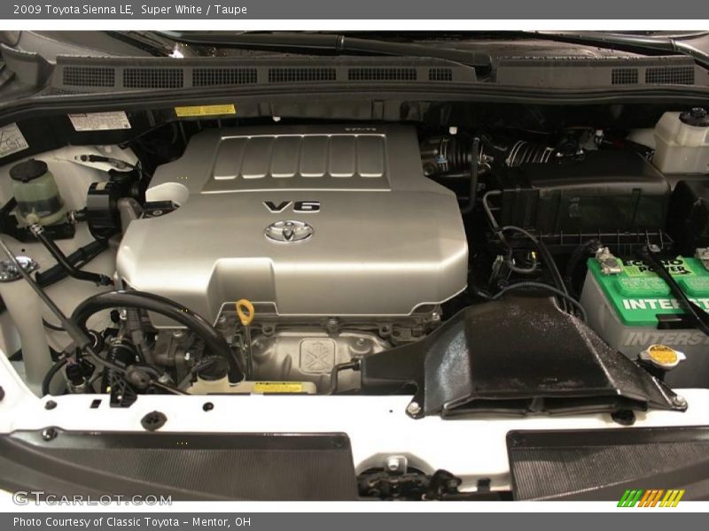 Super White / Taupe 2009 Toyota Sienna LE