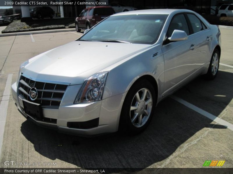 Radiant Silver / Cashmere/Cocoa 2009 Cadillac CTS Sedan