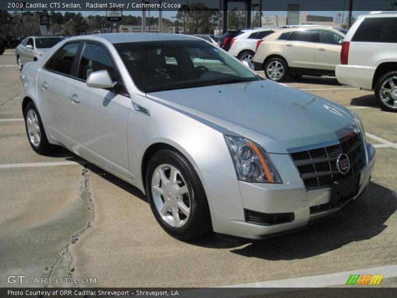 Radiant Silver / Cashmere/Cocoa 2009 Cadillac CTS Sedan