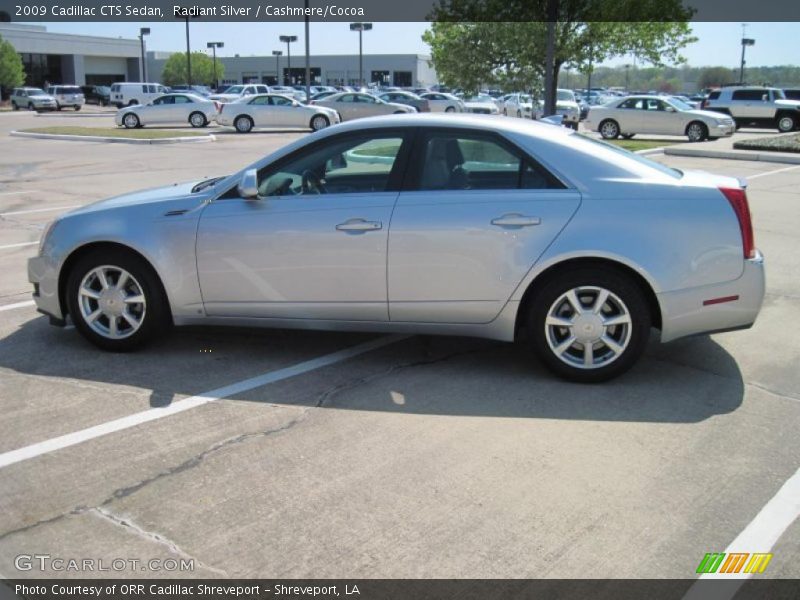 Radiant Silver / Cashmere/Cocoa 2009 Cadillac CTS Sedan
