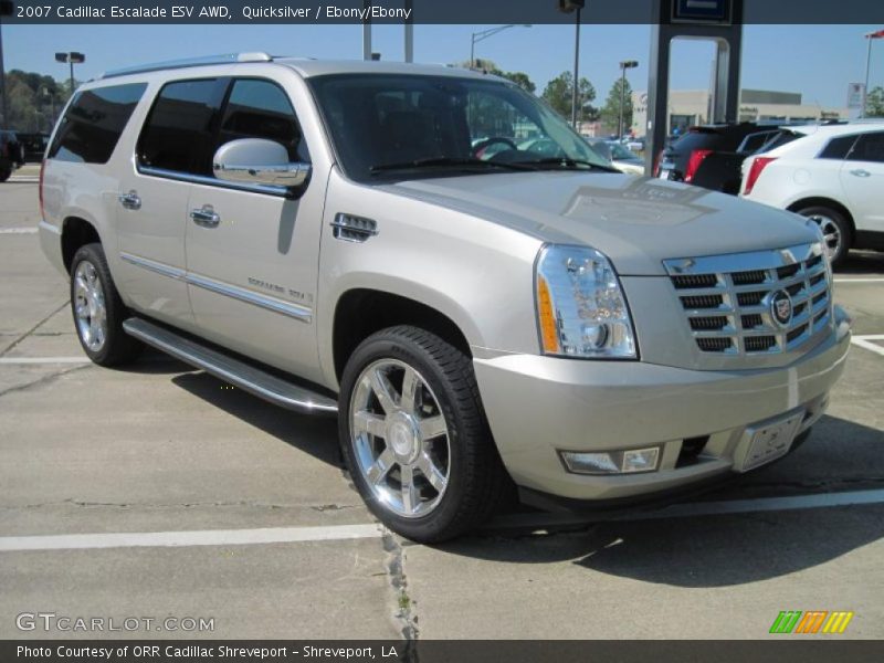 Quicksilver / Ebony/Ebony 2007 Cadillac Escalade ESV AWD