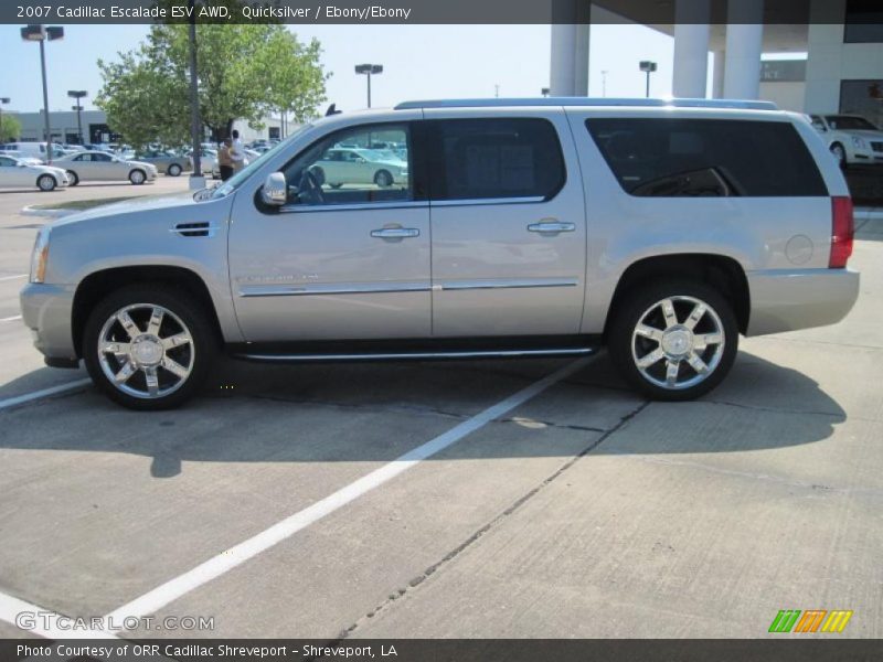 Quicksilver / Ebony/Ebony 2007 Cadillac Escalade ESV AWD