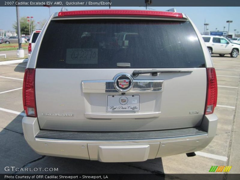 Quicksilver / Ebony/Ebony 2007 Cadillac Escalade ESV AWD