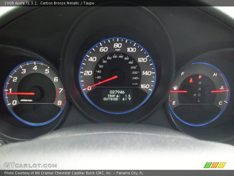 Carbon Bronze Metallic / Taupe 2008 Acura TL 3.2