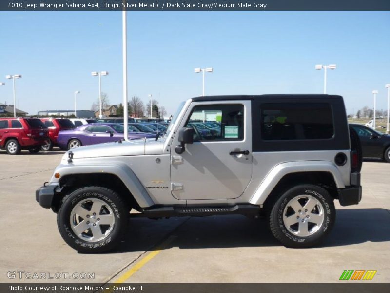 Bright Silver Metallic / Dark Slate Gray/Medium Slate Gray 2010 Jeep Wrangler Sahara 4x4