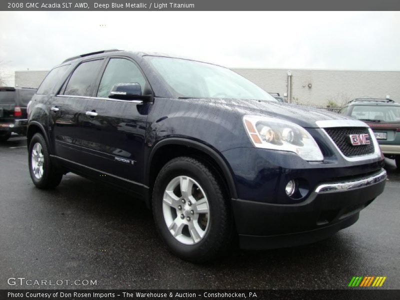 Deep Blue Metallic / Light Titanium 2008 GMC Acadia SLT AWD