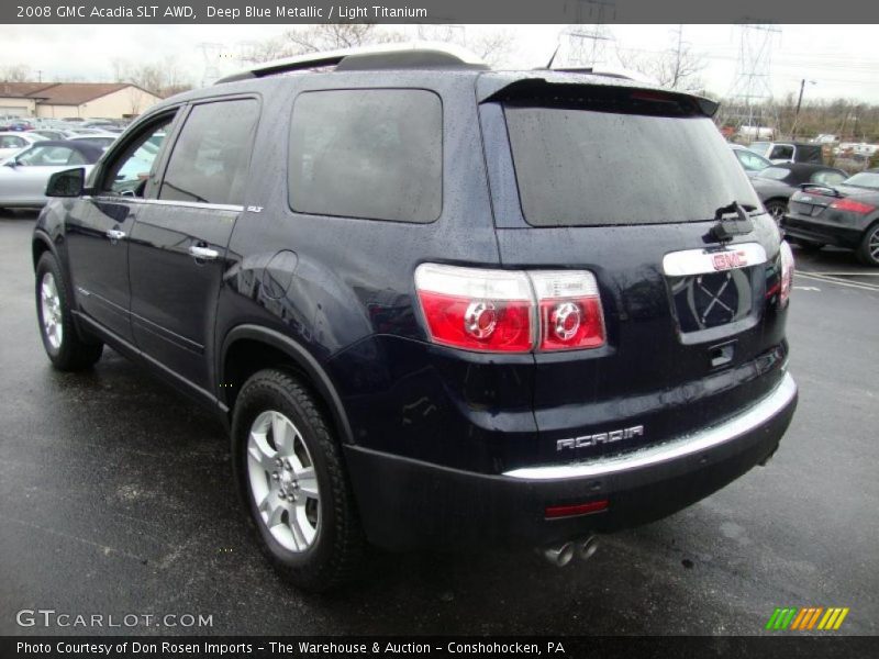 Deep Blue Metallic / Light Titanium 2008 GMC Acadia SLT AWD