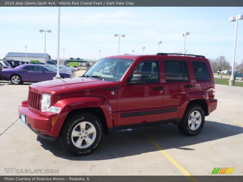 Inferno Red Crystal Pearl / Dark Slate Gray 2010 Jeep Liberty Sport 4x4