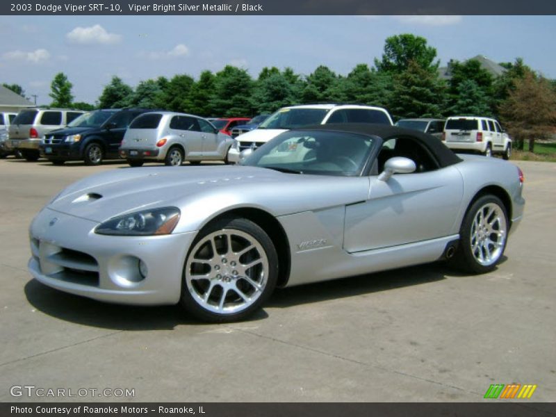 Viper Bright Silver Metallic / Black 2003 Dodge Viper SRT-10