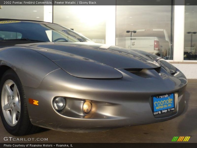 Pewter Metallic / Ebony Black 2002 Pontiac Firebird Convertible